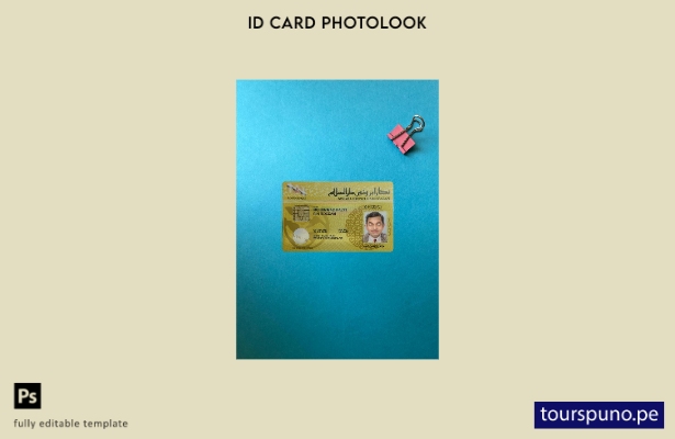 listo para imprimir plantilla frontal de aspecto fotográfico de tarjeta de ide 5